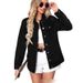 Women's Classic Lapel Denim Jacket Indigo Blue Retro Style Solid Workwear With Metal Buttons For Spring/Autumn_mkmklike.com
