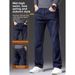High-Waisted Stretch Jeans Men's Casual Trousers Straight Leg For Spring Autumn_mkmklike.com
