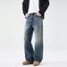 Men's Clothing & Archer0603 & American Retro Cleanfit Wide Leg Curved Blade Jeans Men's Loose Long Pants With A Cool And Sophisticated Feel_mkmklike.com