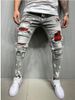 Loom European And American Slim Fit Ripped Skinny New Men's Painted Jeans Factory Direct Sale_mkmklike.com