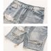 Men's Clothing High Street Retro Hole Shorts Men's Large Size Old Raw Edge Beggar Denim Shorts Ins_mkmklike.com