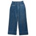 White Micro-elastic High-waisted Women's Jeans For Spring And Summer, Vintage Washed, High-end Blue Wide-leg Cropped_mkmklike.com