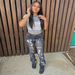 Women's High Waist Stretch Ripped Jeans With Street Print - Slim Fit Distressed Denim Pants For Casual & Trendy Look_mkmklike.com