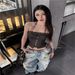 Spring Summer 2027 Fashion American Vintage Hio-Hop Light Blue Jeans Women Cotton High Waist Broken Hole Straight Type Washed Denim Pants S-3XL_mkmklike.com