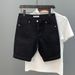 Trendy High Waist Cropped Jeans Rhinestone Embellishments Casual Denim High Street Pants For Young Men Summer Fashion_mkmklike.com
