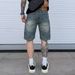 Men’s Vintage Washed Denim Shorts – Retro American Style, Slim Fit & Breathable (S-3XL)_mkmklike.com