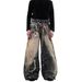Heavy Duty Chain Print Jeans Straight Leg Trousers For Men And Women High Street Style Summer Trendy Trade_mkmklike.com