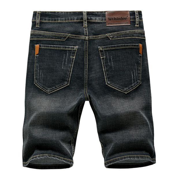 2025 Summer Classic Shorts Jeans Men Denim Pants Straight Stretch Casual Cool Thin Knee Lengths Blue Fashion Brand Daily Pants_mkmklike.com