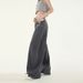 New Women's Dark Gray American Retro Pleated Loose Wide-leg Casual Trousers For Autumn_mkmklike.com