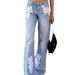 Light Blue Washed Wide Leg Jeans for Women High Waist Lace Pocket Gentle Style Loose Fit Floor Length NY1021_mkmklike.com