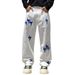2025 New Trendy Brand Blue Lightning Jeans Straight Fit Versatile American High Street Classic Men's Denim Pants_mkmklike.com