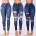 Women's Clothing Stretch Ripped Slim Fit Pants_mkmklike.com