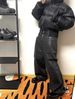 Dark Streetwear Waxed Jeans – RO-Inspired Drop-Crotch Pants With Distressed Coating (Black, Straight Fit)_mkmklike.com