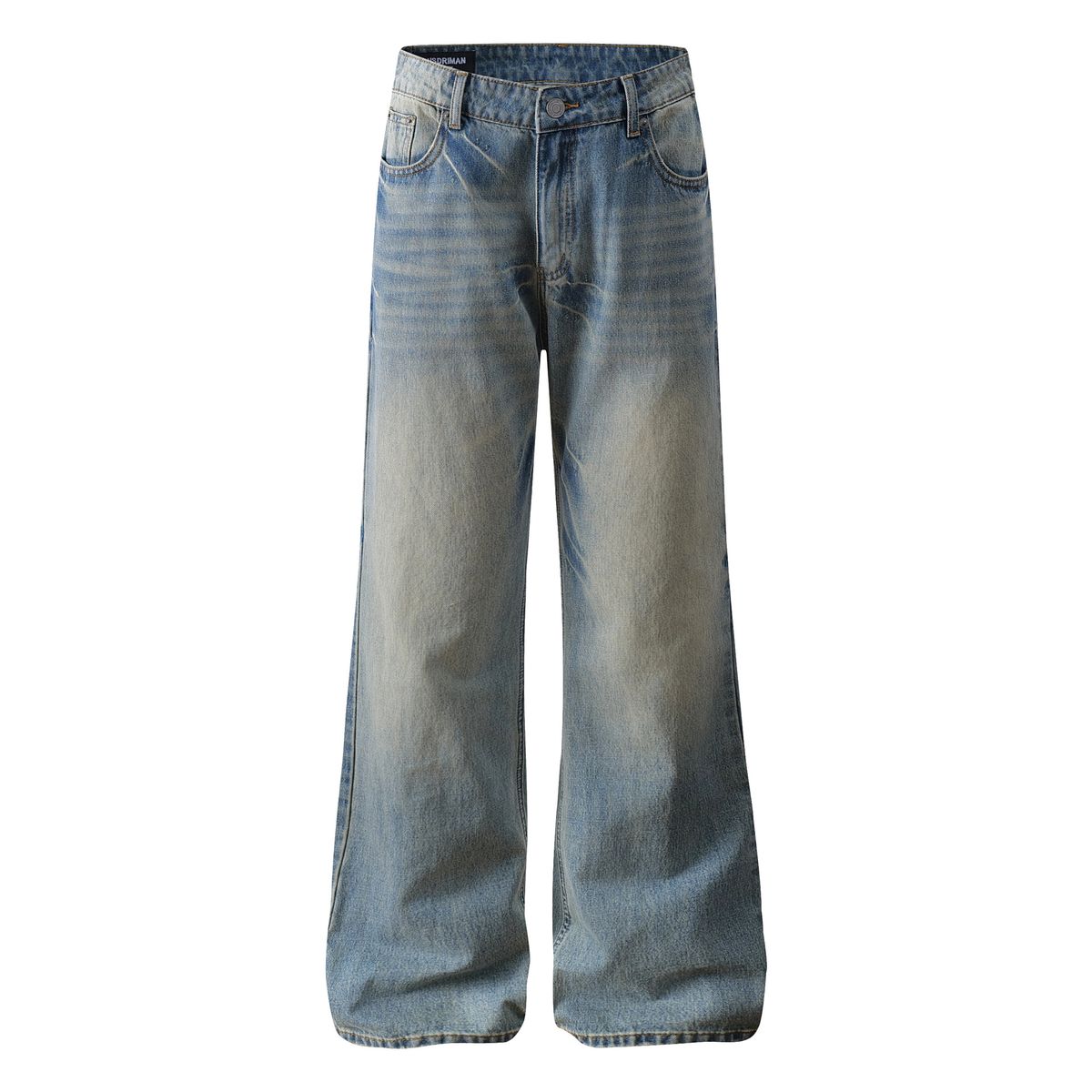 Vintage Washed Straight-Leg Jeans – Retro High Manganese Acid Wash Denim Pants With Cat Whisker & Slub Texture (Unisex, S-Xxl)_mkmklike.com