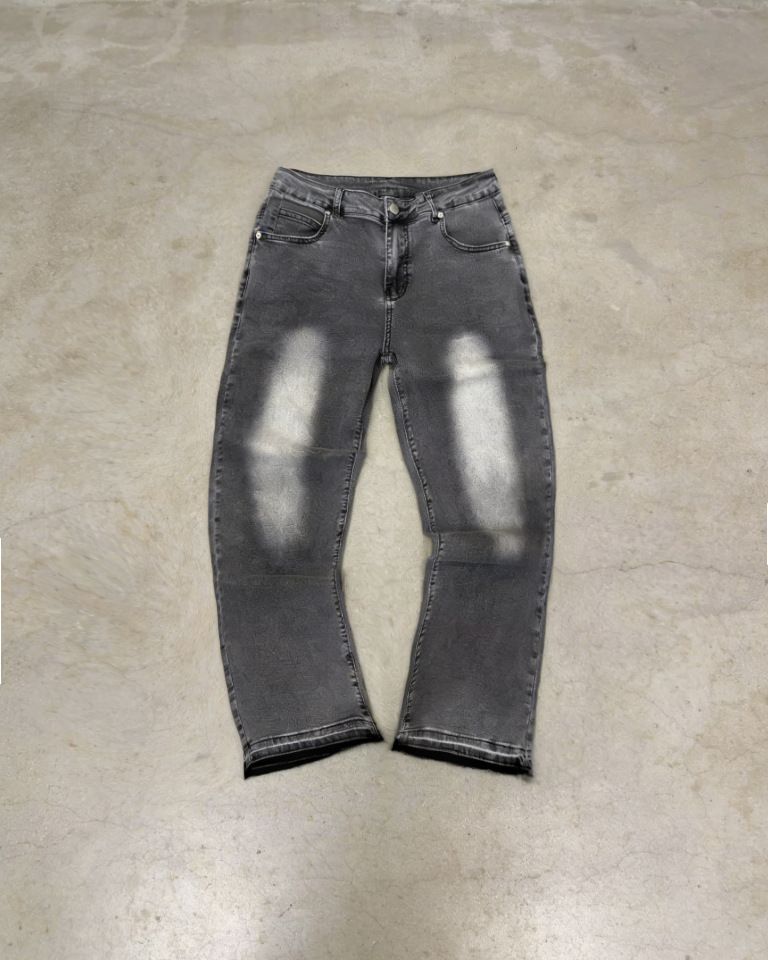 Men's Clothing Menswear Trendy Retro Washed Denim Jeans, Loose Casual Heavyweight Jeans_mkmklike.com
