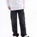 Men's Clothing High Street Heavy Washed Jeans Men's Straight Loose Velcro Multi Pocket Wide Leg Overalls Trend_mkmklike.com