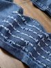 Men's Clothing Slim Fit Fashionable Design Men's Slim Fit Straight Leg Jeans - Classic Blue Washed Denim Pants With Cat Claw Design For Casual Wear_mkmklike.com