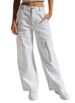 , , European And American Foreign Trade Cross-border Supply Multi-pocket Workwear Jeans For Women_mkmklike.com