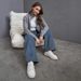 "Classic Straight-Leg Women's Jeans – Russian-Style Denim Pants For Everyday Comfort (Dark Blue, Size 25-32)"_mkmklike.com