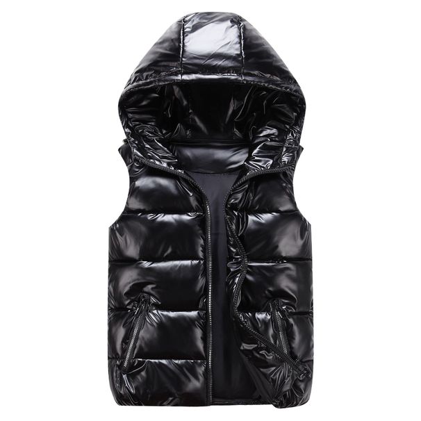 Women's fashion thickened hooded slim waistcoat cotton couple vest_mkmklike.com