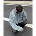 American Fashion Brand Autumn Clothing New Item Niche Design Sense Men's Denim Loose Casual Jacket Top_mkmklike.com