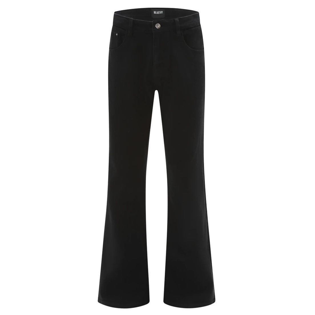 Men's Black Distressed Flared Jeans – Vintage Parisian Style With Retro Wash (Sizes S-3XL)_mkmklike.com