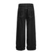 Trendy American Style Loose Jeans For Men, Vibe Style, Simple Versatile Wide-Leg With Stitched Details, Casual_mkmklike.com