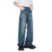 High Street Hip-Hop Straight Casual Pants Versatile American Washed Cat Whiskers Hanging Wide Leg Jeans_mkmklike.com