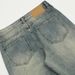 American Style Vintage Washed Gradient Denim Men's Dad Street Fashion Punk Casual Loose Straight Pants_mkmklike.com