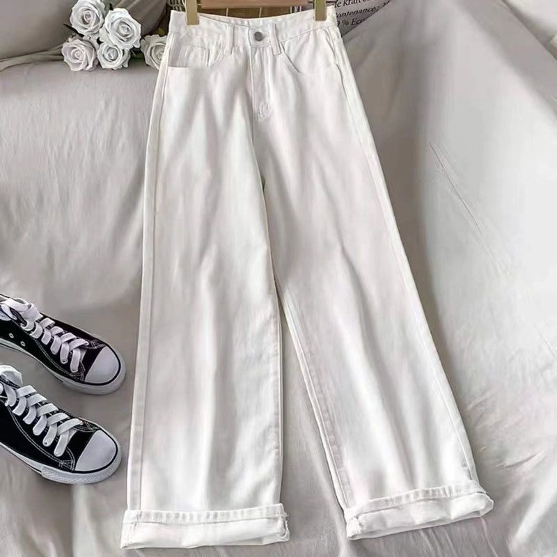 Retro Style High Waist Wide Leg Jeans for Women Loose Fit Slimming Straight Leg Floor Length Trousers Trendy Summer 2026_mkmklike.com
