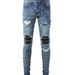 American High Street Trendy Jeans Trendy Brand Men's Ripped Patch Beggar Jeans Men's Jeans 612_mkmklike.com