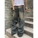 Men's Clothing Spring And Autumn Washed Old Design Jeans Loose Floor Mopping Wide Leg Long Pants_mkmklike.com