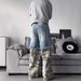 Men's Camouflage Faux Suede Patchwork Jeans High Street Style Loose Straight Leg Vintage Cool Sophisticated Two-Piece Pants_mkmklike.com