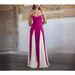 Women's clothing fashion contrast color stitching waist slim suspender dress_mkmklike.com