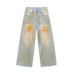 Post-Apocalyptic Washed Jeans – Hand-Painted Streetwear Denim With Distressed Detailing For Urban Explorers_mkmklike.com
