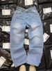 Unisex Floral Print Vintage Jeans – Retro Washed Denim Pants For Men & Women, Loose Fit Casual Streetwear For Summer_mkmklike.com