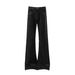 Vintage Black Flared Jeans – 90s Retro Wide-Leg Trousers (Unisex Distressed Denim With Draping Effect)_mkmklike.com
