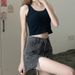 Women's plus Size Frayed Denim Shorts Loose Fit Thin Design Summer Style Wide Leg Slimming Straight A-Line Hot Pants_mkmklike.com