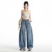 Wholesale High-waisted Wide-leg Loose Curved Jeans For Women, New Summer Hot-selling Casual Long Pants, Extra-long_mkmklike.com