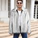 Pulse Pulse F0641 Cross-Border European And American Men's Turn-Down Collar Short Fur Jacket Warm Coat Overcoat_mkmklike.com