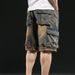 Men's Clothing Hip Hop Multi Pocket Workwear Seven Point Denim Shorts_mkmklike.com
