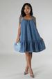 Trendy Patchwork Tie-Up Denim Mini Dress – Stylish A-Line Summer Dress With Straps For Women_mkmklike.com