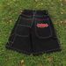 Men's Retro Hip Hop Embroidered Loose Wide Leg Jeans American High Street Fashion New Spring Wholesale Denim Shorts_mkmklike.com