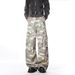 American Washed Vintage Camouflage Casual Pants Men's 2025 Summer New Versatile Workwear Wide Leg Cotton Leather_mkmklike.com