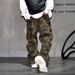 Men's Niche Vibe Loose Fit Camouflage Flared Jeans Multi Pocket Trendy Casual Workwear Long Pants Large Size_mkmklike.com