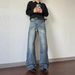 Men’s A-Line High Street Jeans – Vintage Whisker Wash, Relaxed Straight Fit, Clean Aesthetic_mkmklike.com