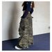 Spring 2027 Fashion American Retro Hip-Hop Cargo Jeans Women Cotton Low Waist Wrinkled Multi Pocket Camouflage Workwear Wide Leg Denim Pants_mkmklike.com