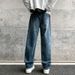 LKTM Men's Wear # American Street Trendy Washed Loose Ins Versatile Casual Straight Wide Leg Jeans For Men_mkmklike.com