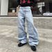 Men's Clothing New Cross Border Men's Loose Wide Leg Jeans Casual European And American Slim Denim Trousers_mkmklike.com