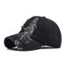 Hot Sale Men And Women Simple Hats One Size Fashion Washed Cotton Holed Denim Baseball Caps_mkmklike.com